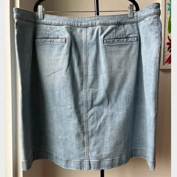 Talbots NWT Demi A-Line Midi Skirt - Salt Wash - Size 22W - Picture 5 of 12